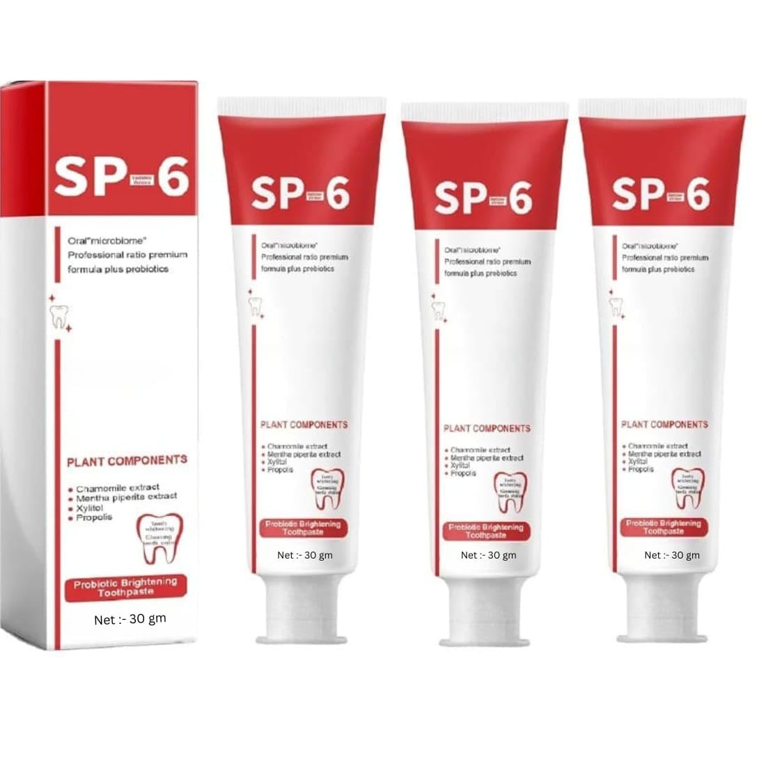 ZATRIKAS SP 6 Ultra Whitening & Brightening Toothpaste | Deep Cleaning Care Toothpaste(30 Gm) (3) (B0DFCWWT8G) Amazon Price History, Amazon Price Tracker