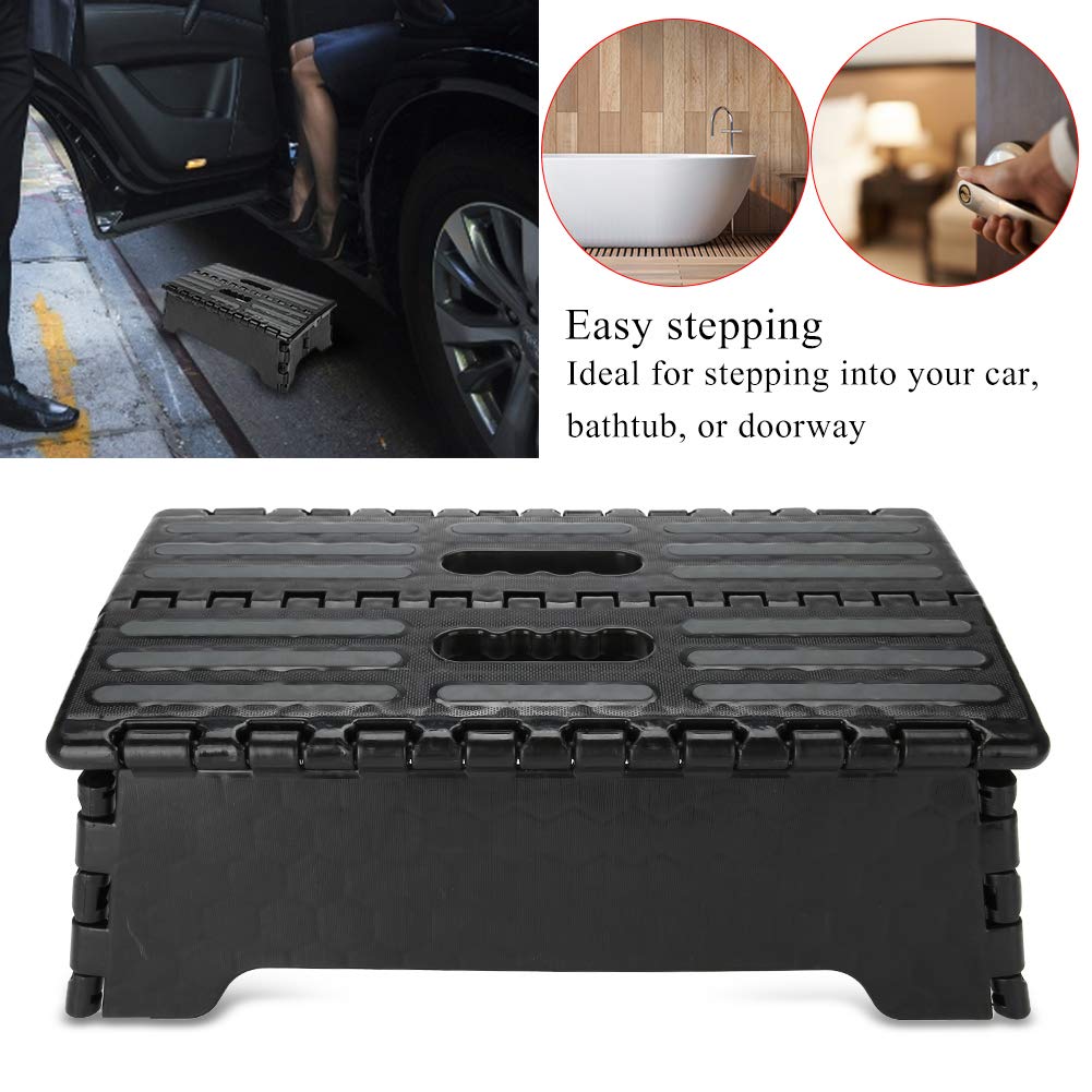 Tabouret Pliant pour Véhicule de Loisirs, Tabouret Pliant en Plastique pour Personnes âgées Qui Montent Lits/Escaliers, Marchepied pour Chien Entrer dans Voiture SUV, 38x21.5x13cm