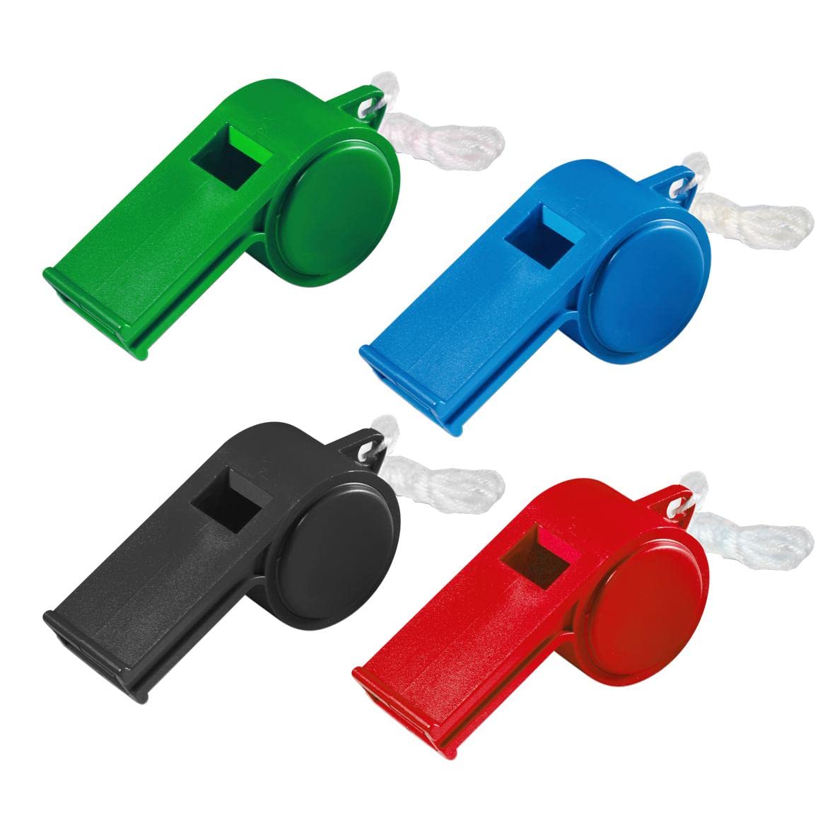 Lot De 10 Sifflets De Football – 5 Couleurs Vives, Avec Lanière, Son Puissant, Pour Arbitres, Entraîneurs, Enfants