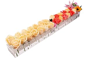 LOYWREE 2-Piece Acrylic Rectangle Flower Vase (32.2 Inches)