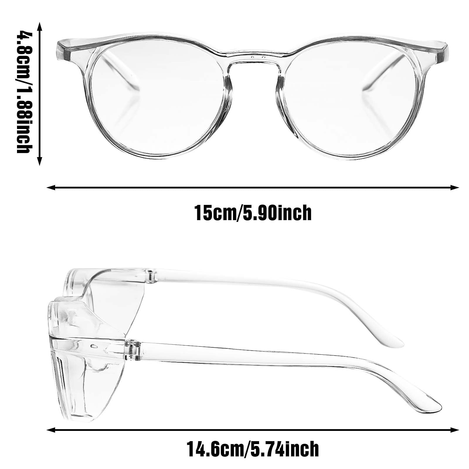 YUXIANLB Safety Glasses Anti Fog Goggles for Nurses Women Protective Eyewear 2 Pack Eye Anti Dust Protection Glasses for Women Men (Gray&Black) - Image 2