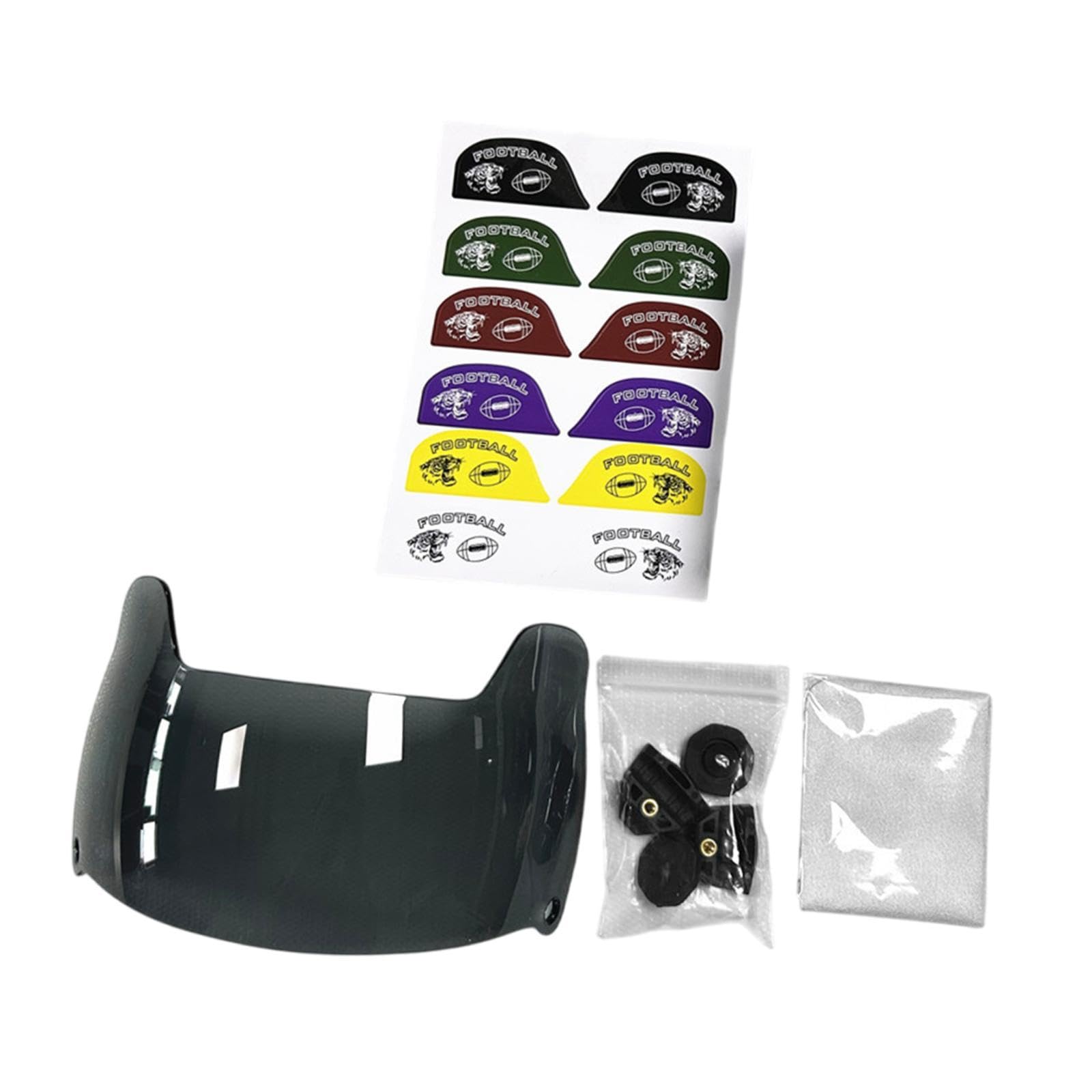 Amagogo American Football Visor Rugby Visor Sonnenschutz Eyewear Professional für Erwachsene Jugendfußballhelme Gesichtsmaske