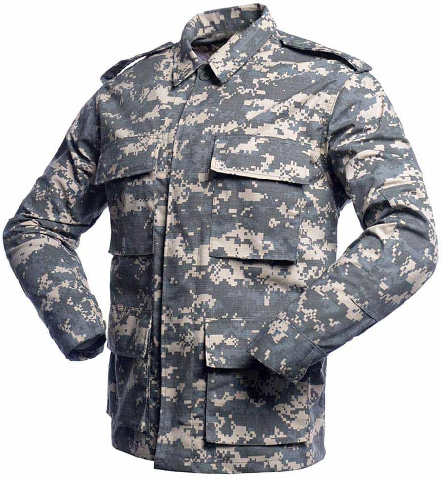 LANBAOSI Men's Tactical Hunting Uniform Combat Suit Shirt Jacket Coat and Pants Set