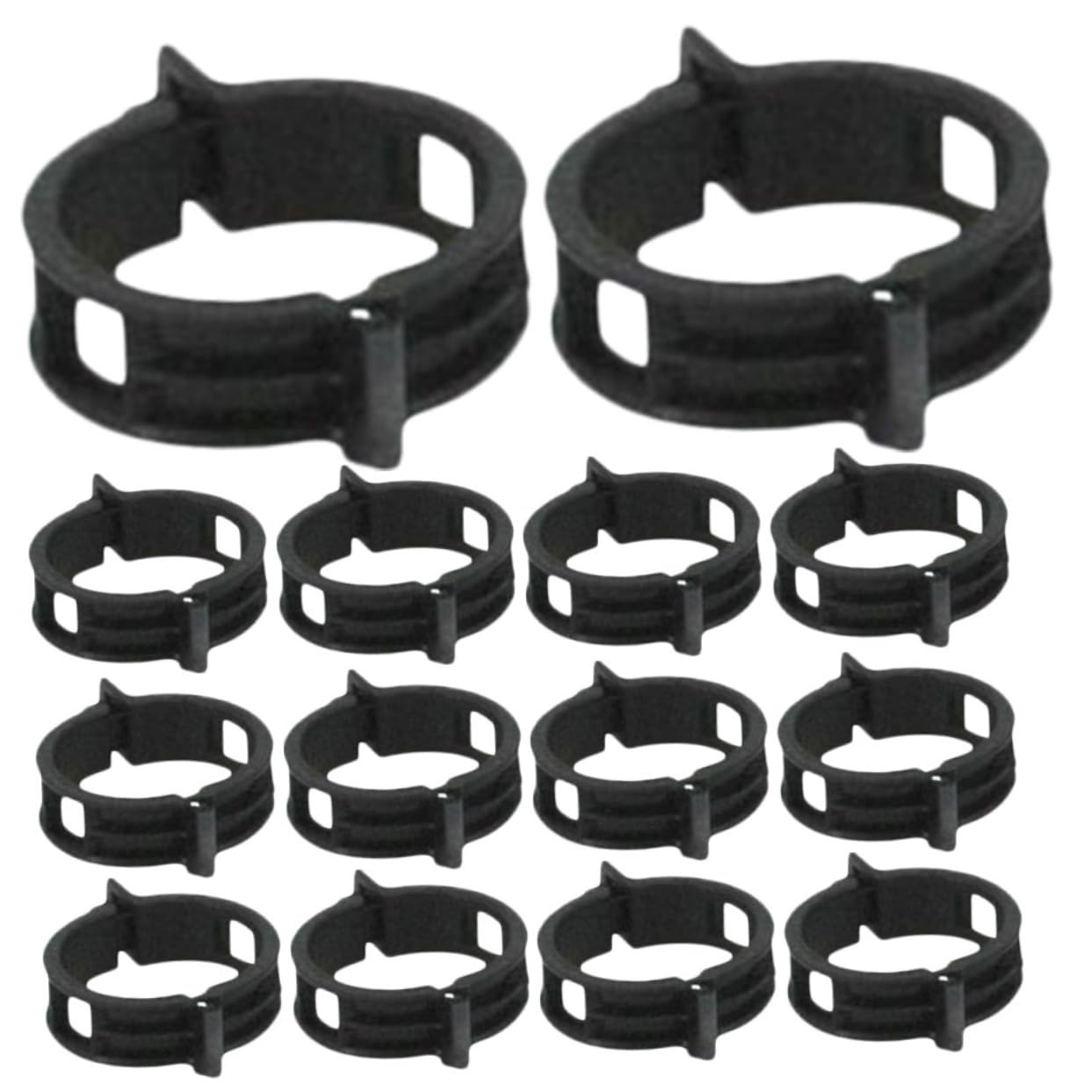 Abaodam 4 Sätze Pflanzenclips Gitter Pflanzenstützclips Im Freien Tomatenpflanzeunterstützung Blumenrankenclips Kletterpflanzen-Clip Gartenklemme Pp Black 100 Stück * 4