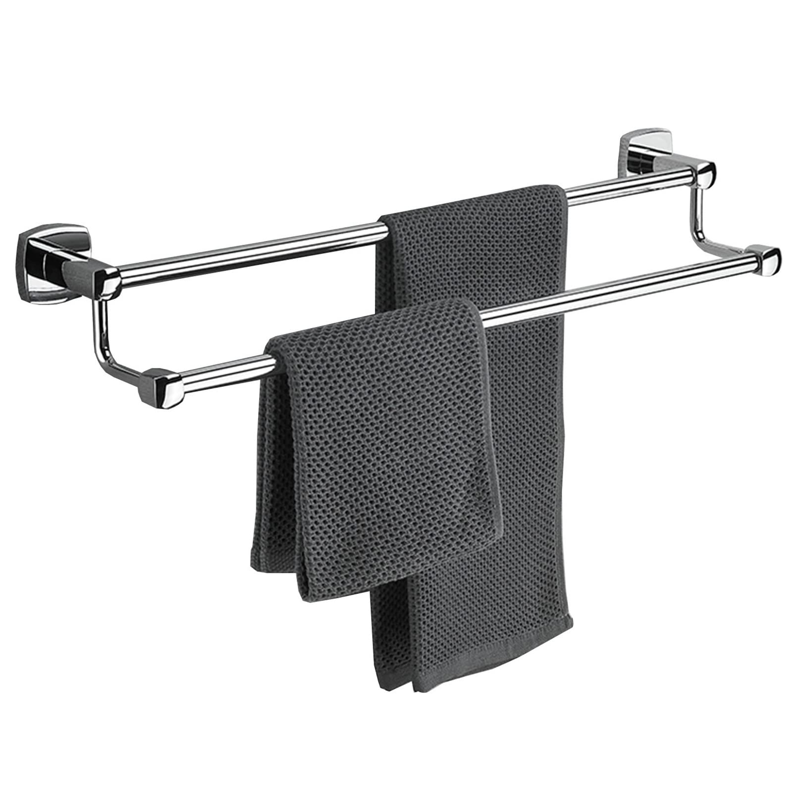 LMYSXAOZ Wall Mounted Towel Bar Rails,Copper Holder Rack,Double People Rail for Bathroom or Kitchen,Screws Mounting,30cm - 100cm (Size : 40cm)