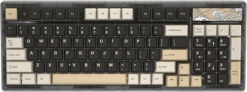 YUNZII Keynovo IF98 Pro Tri-Mode Wireless Bluetooth Junta intercambiable en caliente, teclado mecánico para juegos 98 teclas, 96% 1800 diseño RGB