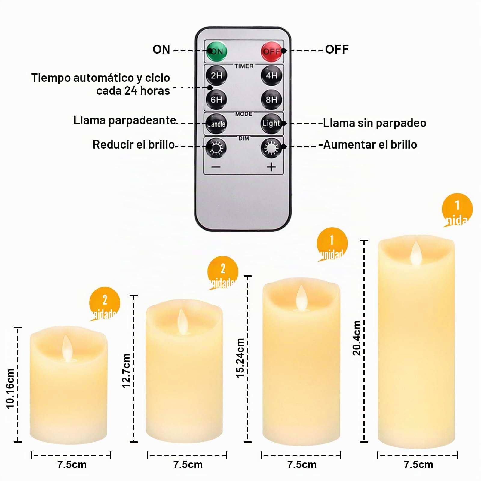 Velas LED Recargables,Juego de 6 Velas de té LED,Velas Eléctricas con Luz Parpadeante,Velas Artificiales Realistas a Pilas,para Bodas,Erzen mit Timerfunktion Flackernde Flamme mit