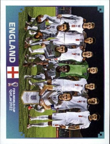 Miniatura 1 de 2022 Panini World Cup Qatar Sticker ENG1 Team Photo Group B England Mini Sticker Trading Card