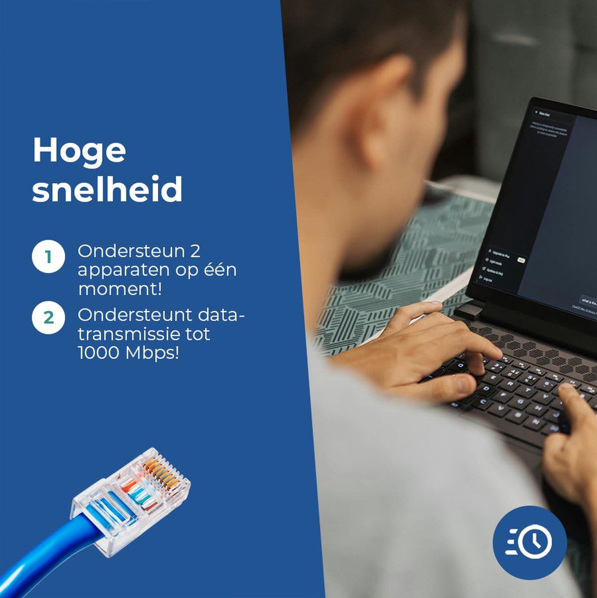 rozdzielacz Internetu, 2 porty, do 1000 Mb/s, od 1 do 2, LAN, UTP, RJ45, rozdzielacz sieci, rozdzielacz UTP, rozdzielacz Ethernet, przełącznik Ethernet, przełącznik sieciowy