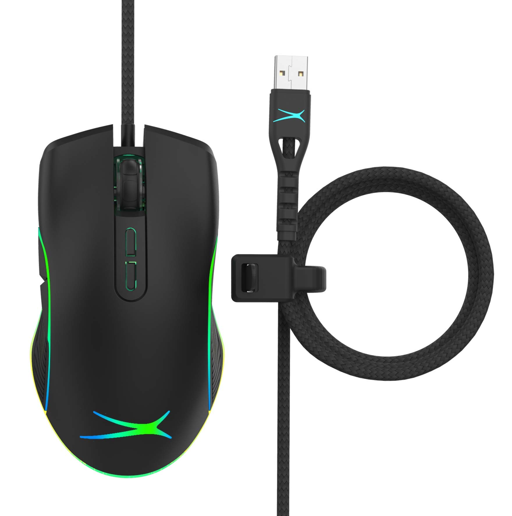 Premier Accessory Group Altec Lansing Ergonomic RGB Wired Gaming Mouse for PC Windows XP/Vista/7/8/10 and Mac OS (GM300)