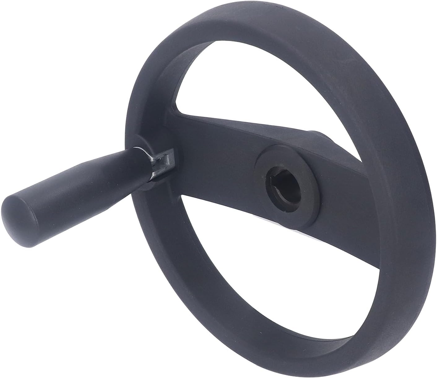 WALFRONT Hand Wheel 200x18mm Plastic Hand Wheel Round with Revolving Knob Handle for Milling Machine Industrial Lathe