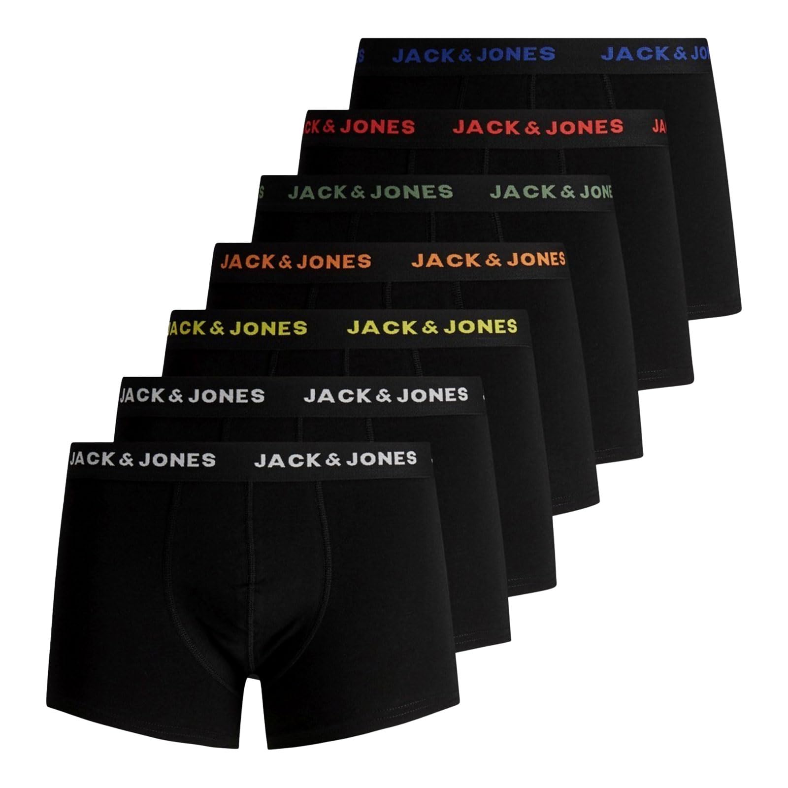 Jack & Jones Heren Boxershorts Effen Trunks JACBASIC 7-Pack