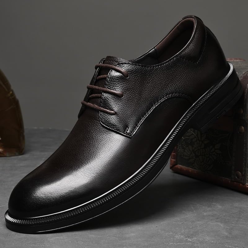 Men's Oxfords, Men's Dress Shoes Plain Toe Oxford Casual Business Dress Shoes Classic Formal Shoes Anti-Slip Low Top Non Slip Prom2