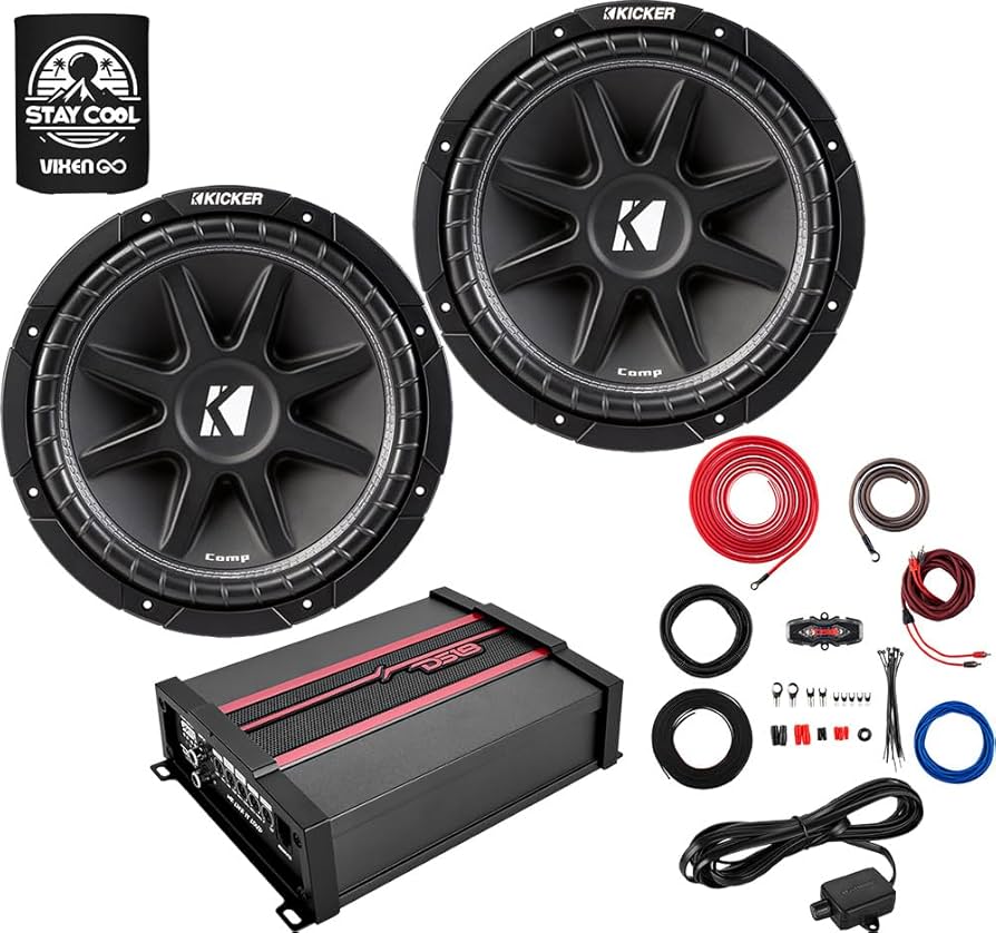 Amazon.com: KICKER Subwoofers and Amp Package of 4 Items