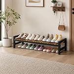 Vertical Shoe Rack (Black, 1-Tier)