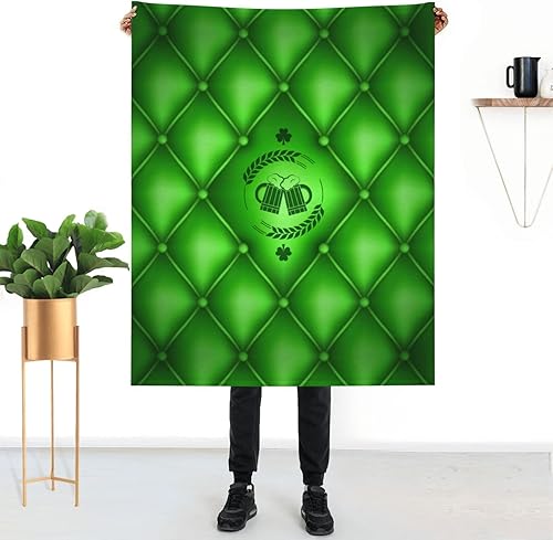 Manta de forro polar suave para cama, manta ligera para sofá de 50 x 40 pulgadas, bonita decoración del hogar de San Patricio San Patricio,Bandera