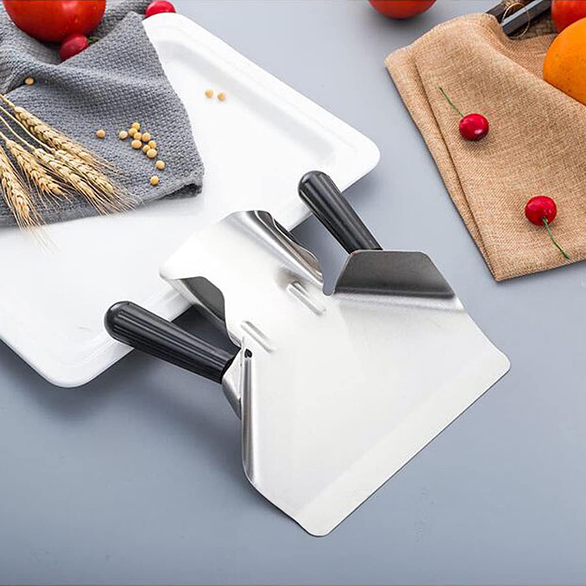 Stainless Steel Chip Scoop / French Fry Server | Ideal For Fast Food, Restaurants, Home Kitchen