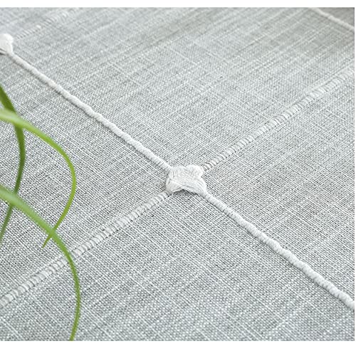 Qiden Nightstand Cover, Rectangle Bedside Tablecloth With Pockets And Tassel, Cotton Linen Waterproof Small Tablecloth Tv Cabinet Washer Dryer Fridge Top Dust Cover-D-16 X 36 Inch #TOP2