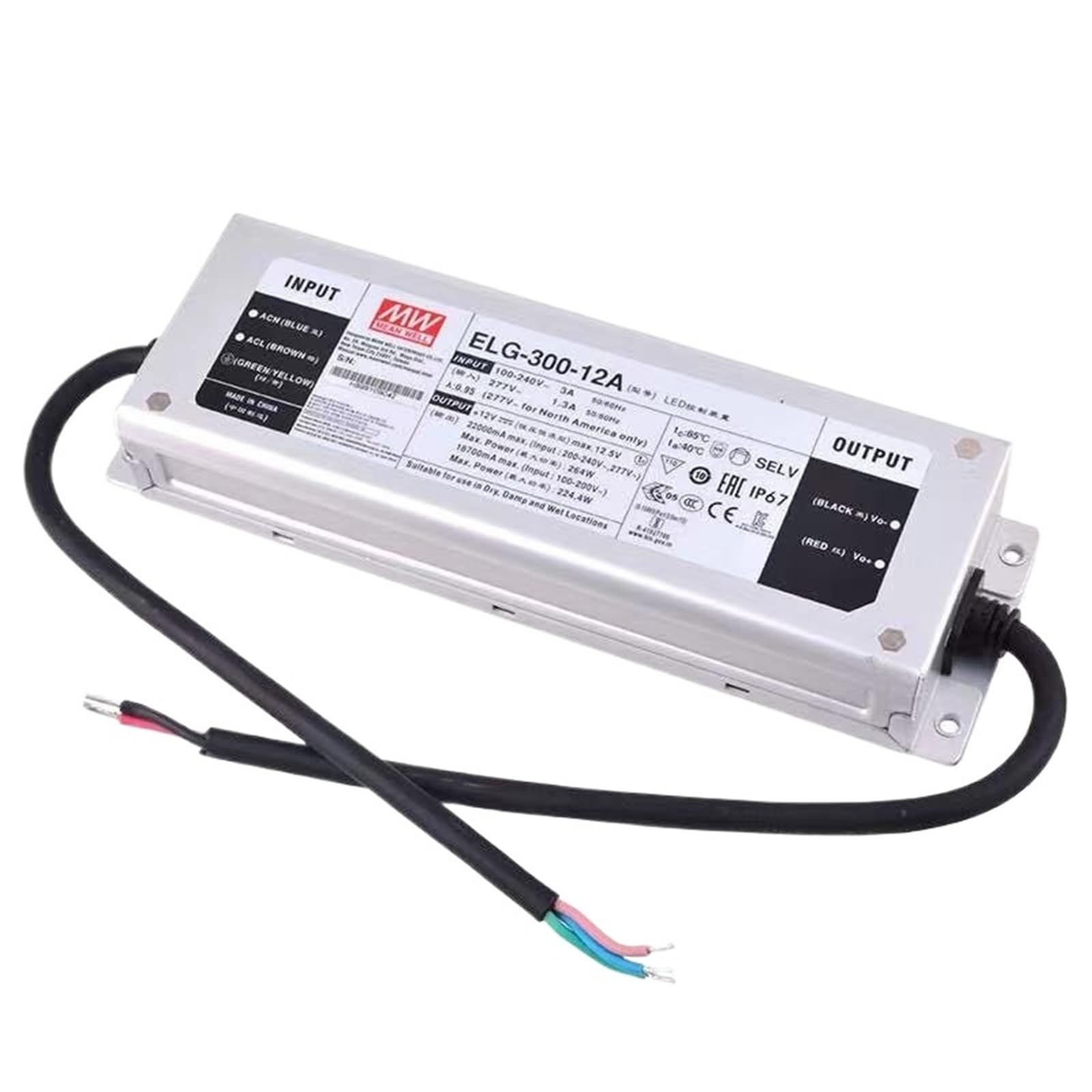 Fcarumiqp Elg-300-12A Ip67 300W Waterproof Led Lighting Ac To Dc Constant Voltage Power Supply Outdoor Driver