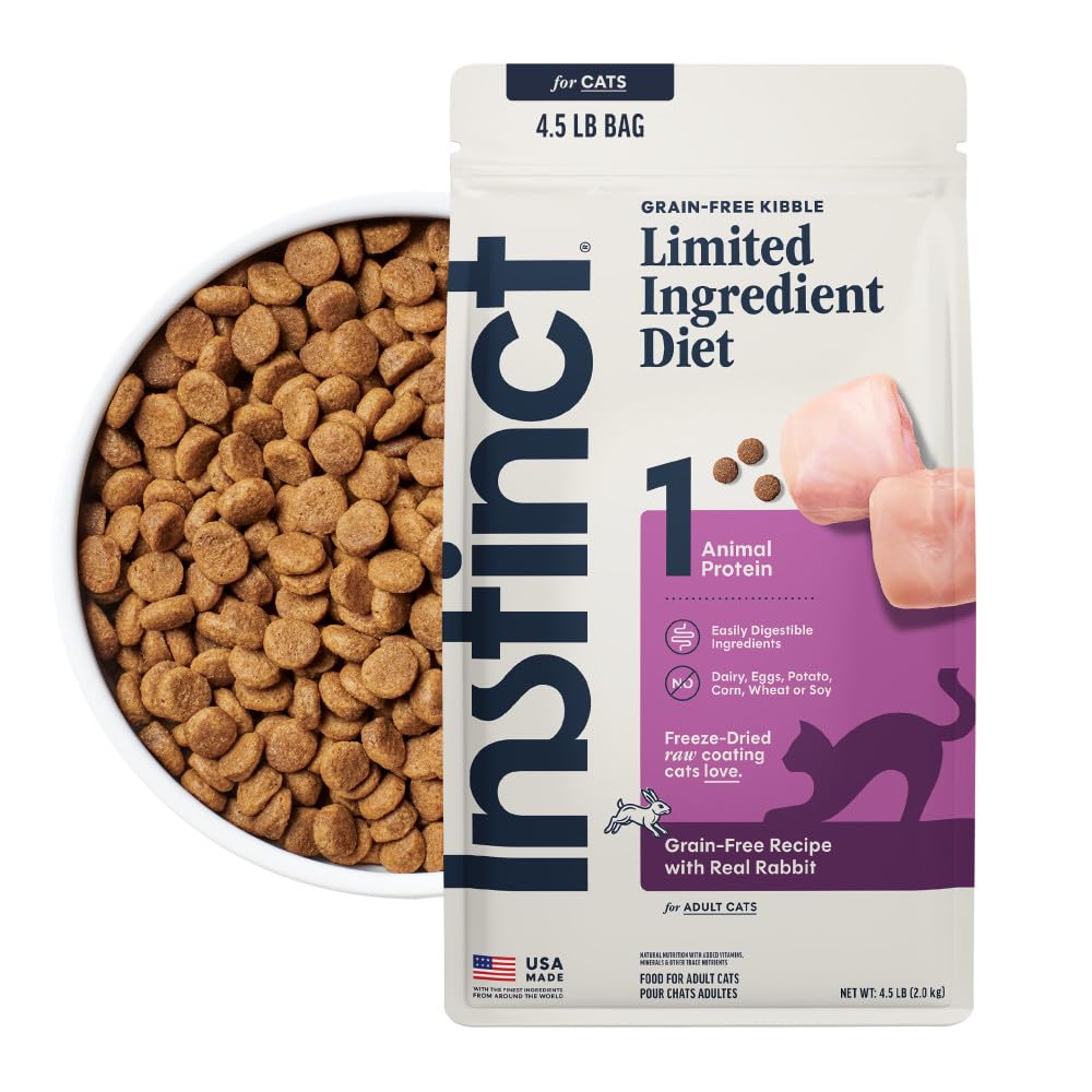 Instinct Limited Ingredient Diet Dry Cat Food, Real Rabbit, 4.5 lb. Bag