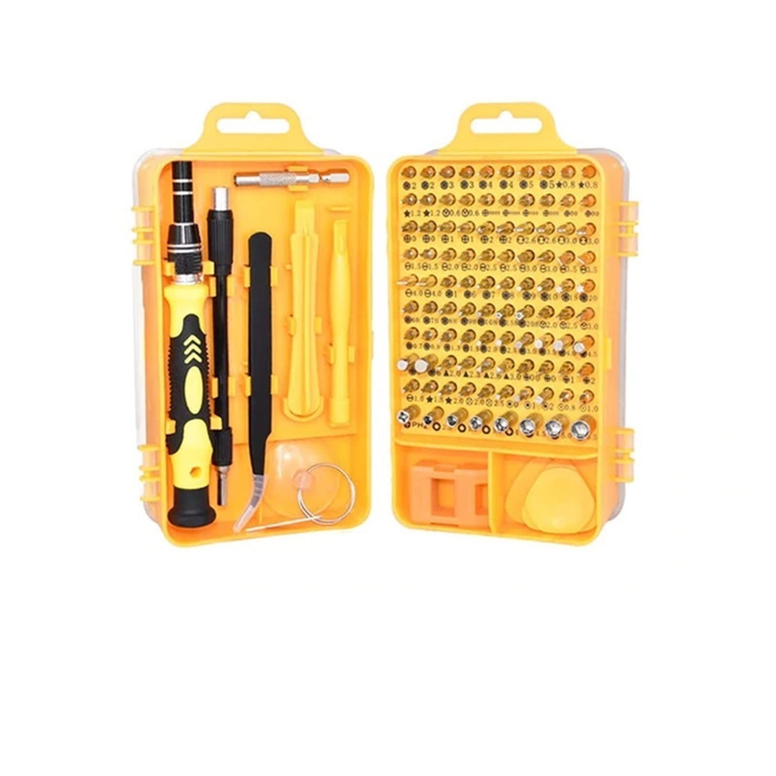 Generic Juego de destornilladores Juego de puntas de destornillador Herramienta de reparación de teléfonos móviles de precisión multifuncional(115-Yellow)