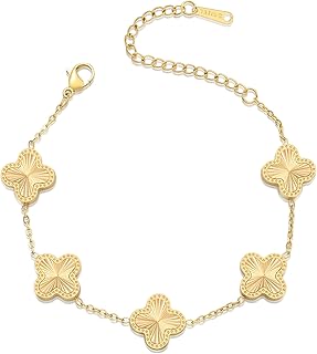 18K Gold Clover Bracelet