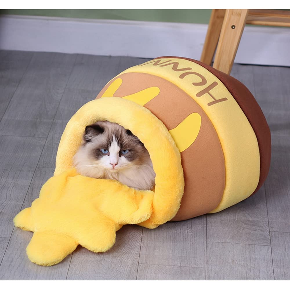 Amazon.co.jp: 猫ベッド 猫ハウス ドーム型 ハニーポット型 面白い