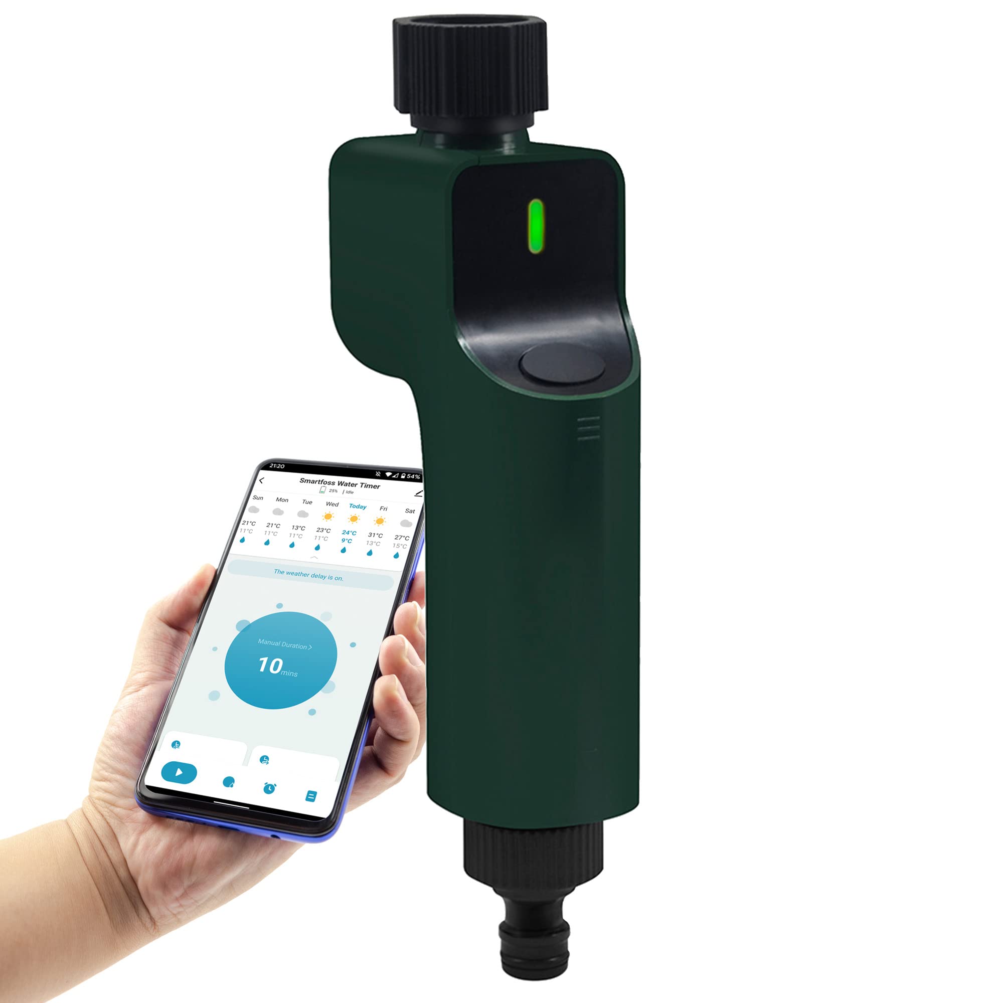 Candeo Green Smart Irrigation Timer For Sprinklers And Garden Watering, Requires Tuya Zigbee Hub.