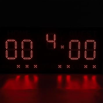 Luocute Adjustable Brightness Electronic Baseball Scoreboard, Multi Functional Remote Control Softball Score Keeper 5 Digit LED Light for Basketball, Softball, Volleyball, Pong