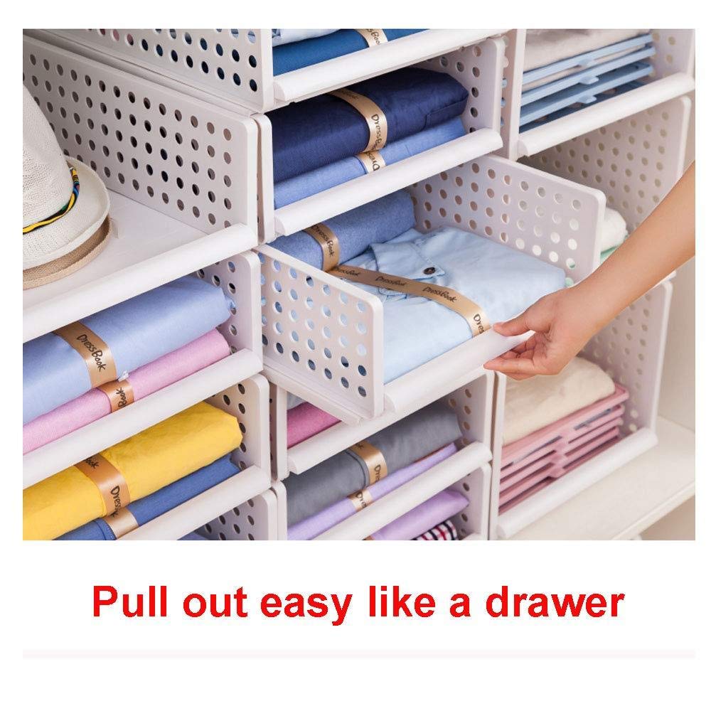 3 Contenitori In Tessuto Impilabili Con Cassetto - Organizer Per Armadio, 39,9x32x17 Cm, Beige