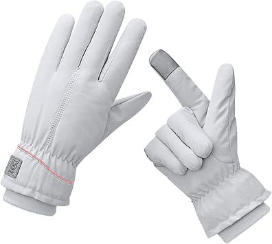 Winter Gloves for Women, Waterproof Touch Screen Glove with Elastic Cuffs, Cold Weather Windproof Warm Gloves