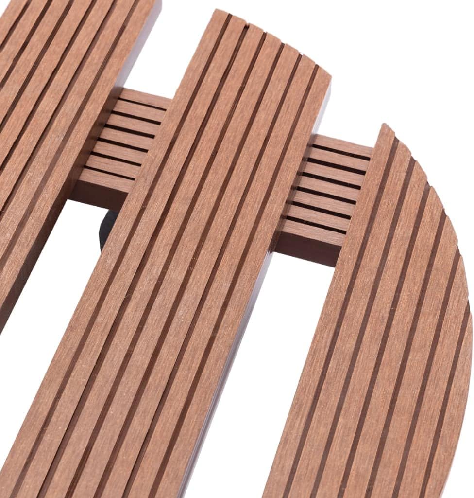 YAFF Plant Trolleys 2 pcs Brown 11.8"x3" WPC (5.896lbs)
