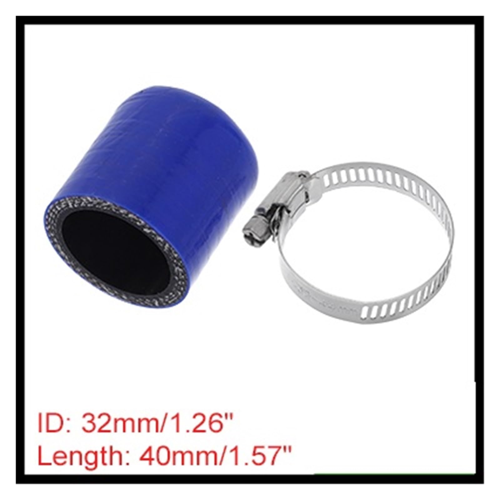 tuyau de refroidissement du radiateur Ensemble de bouchons d'extrémité de tuyau en caoutchouc silicone, diamètre intérieur de 6 à 40 mm, longueur de 40 mm, avec colliers de serrage(32mm ID)
