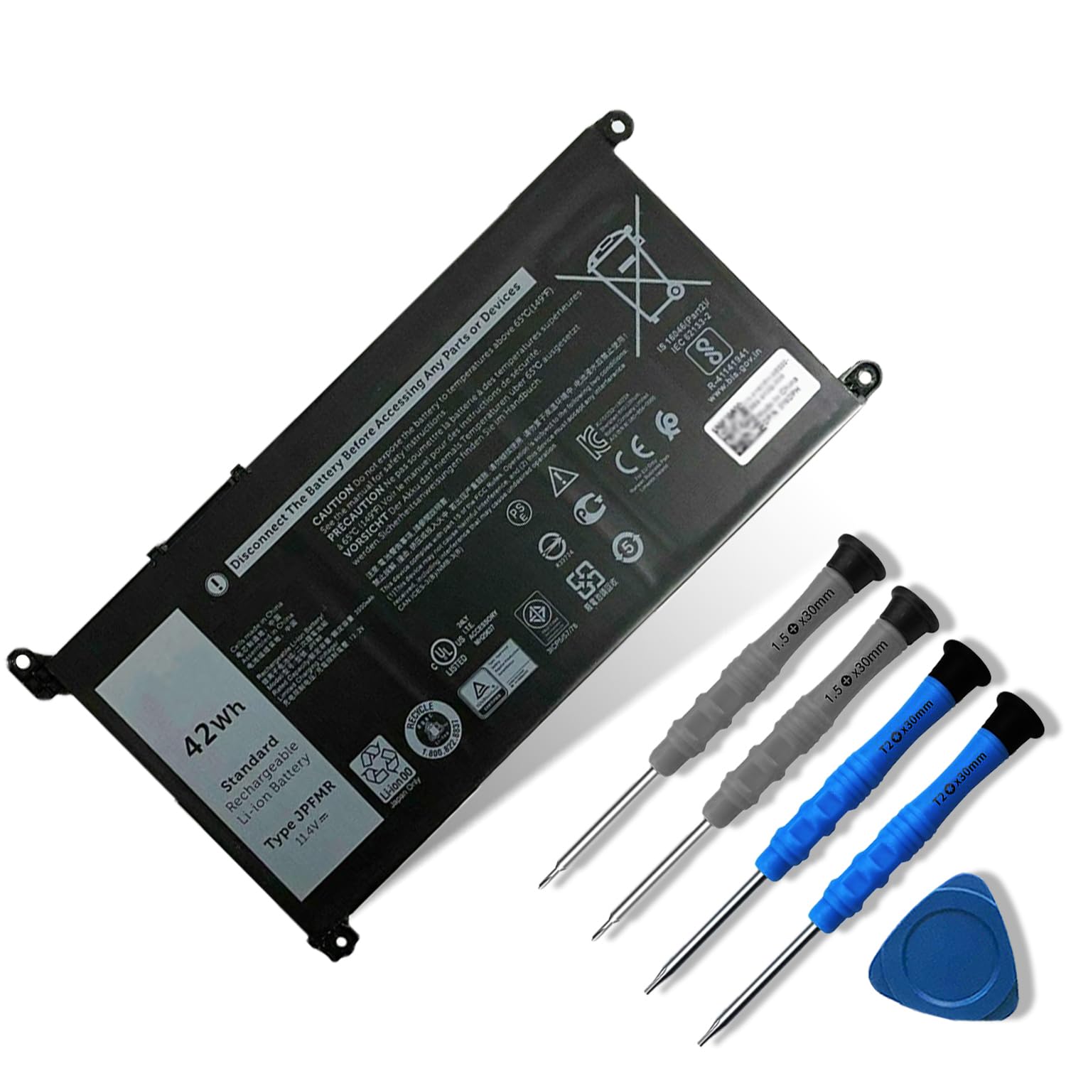 42Wh JPFMR laptop Battery Replacement for Dell Chromebook 3400 3100 2-in-1