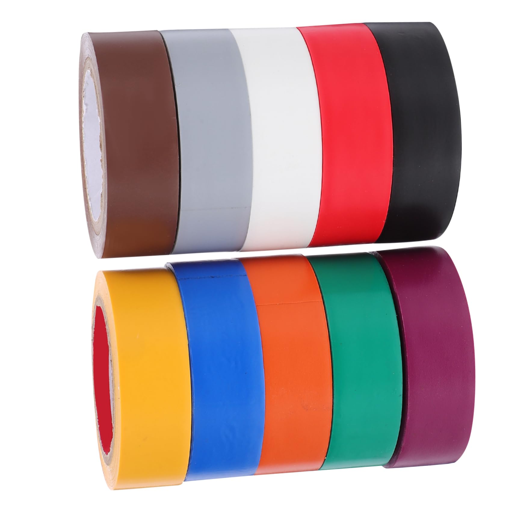 5 Juegos Cinta Aislante Electrica Cintas Colores Gaffer Tape Electrocinta Cinta Electrica Industrial Cinta Electrica Automotriz Cinta De Alambre De Polivinilo 10 Rollos * 5