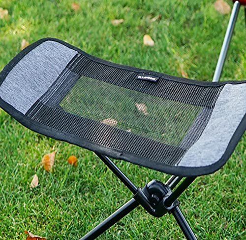 Outdoor Folding Chair Ottoman Portable Recliner Lazy Retractable Footstool Leg Rest Moon Chair Kit For Hiking Fishing Beach (Grey) #TOP6