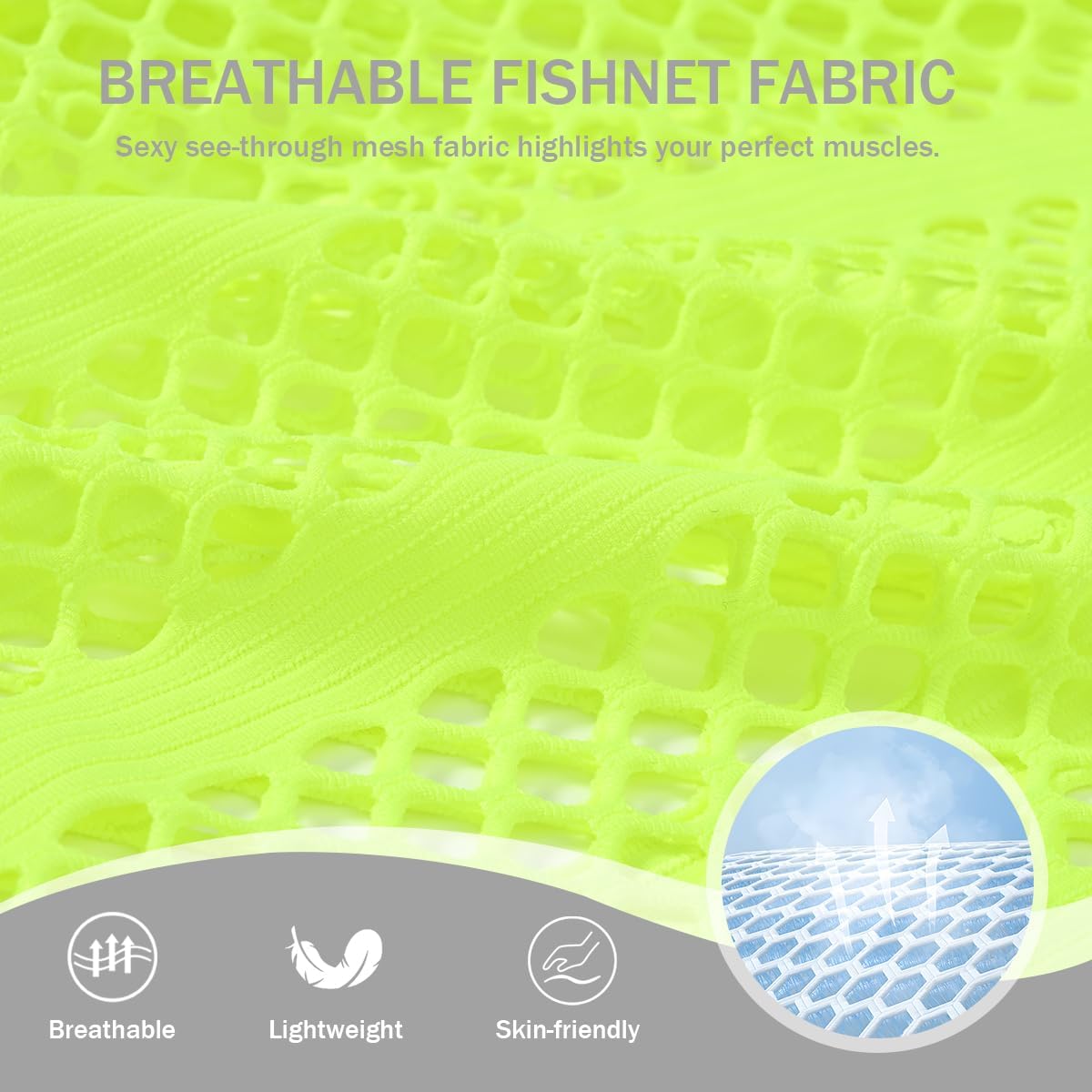 YINYOUYU Men's Fishnet Pants Drawstring Mesh See Through Bottoms Leggings Muscle Long Pants