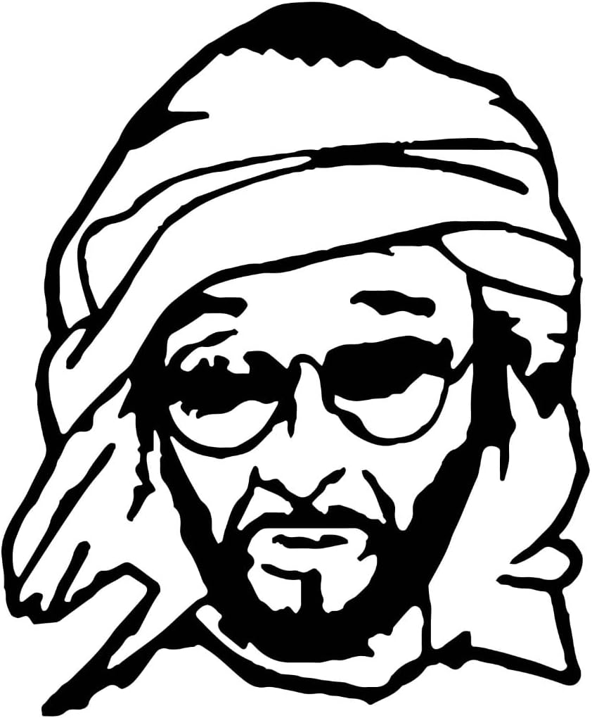 Spoil Your Wall Sheikh Zayed Bin Sultan Al Nahyan Photo Car Sticker, Waterproof Vinyl Car Decals, 11x12 cm