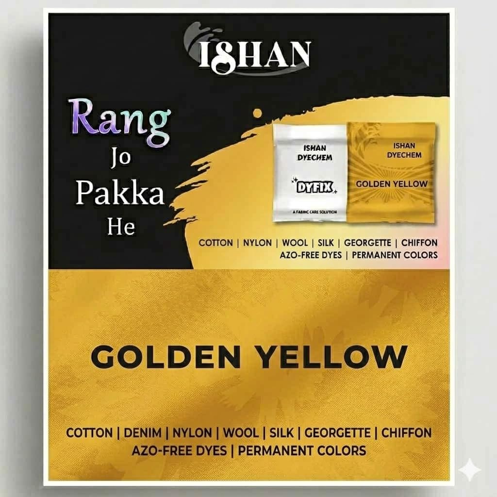 Golden Yellow Hot Water Dye, Permanent Fabric Dyes for Old Faded Jeans and Clothes (Golden Yellow)-image-15