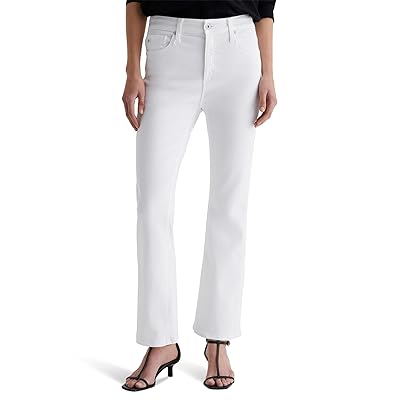 AG Jeans Farrah Mid Rise Crop Boot Jeans in Gallery White Women