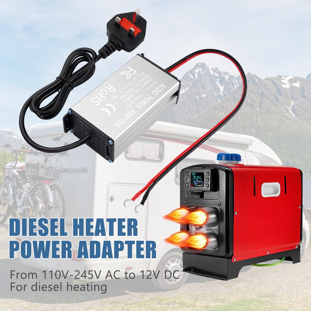 240V to 12V Power Converter Adapter, Diesel Heater 12V Power Supply Adapter, AC-to-DC Transformer for 5KW/8KW Diesel Parking Heater Transformer Power Converter for Indoor Use in RVs, Caravans — view 4