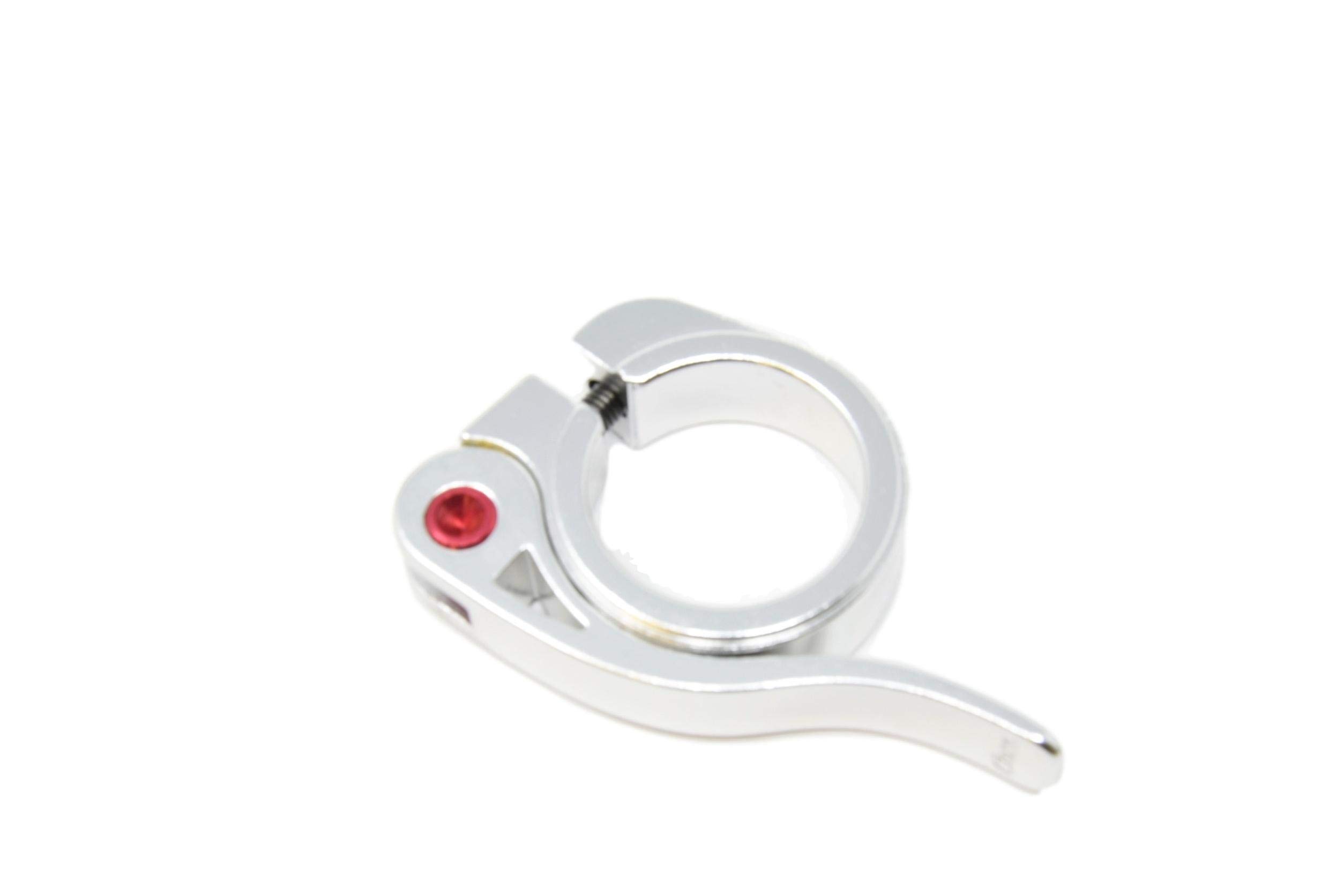 Snafu QUICK RELEASE BMX or MTB RACE SEAT CLAMP 31.8mm FORGED ALLOY STAINLESS STEEL BOLT SILVER