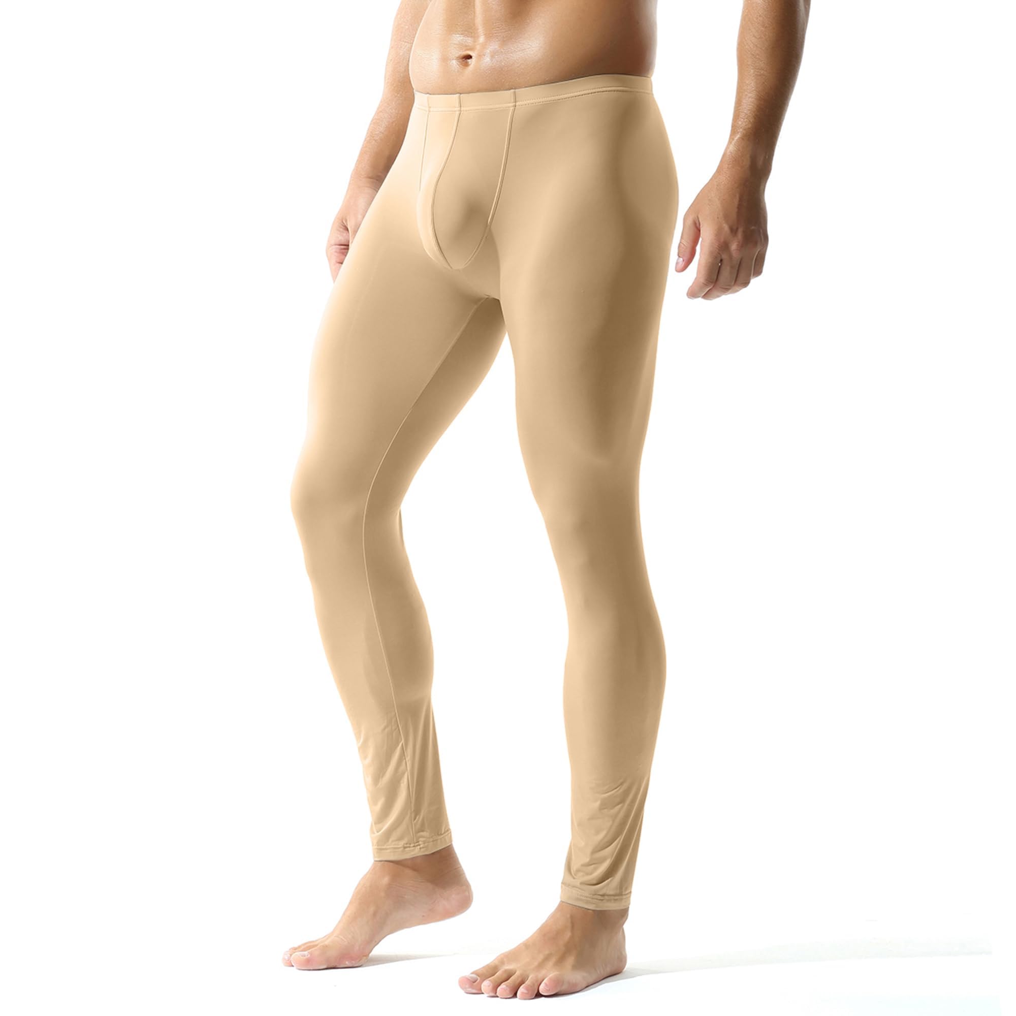 YUFEIDA Calzoncillos Largos de Hombre Pantalones Transparentes Ropa Interior Leggings