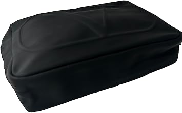 Valentino Black Large Zip Makeup Cosmetic Clutch Wristlet Pouch Approx 8.5L x 5H x 2W (2235)