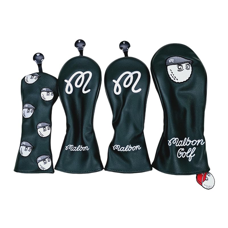 マルボンゴルフ Malbon ヘッドカバー 4個セット クラブカバー