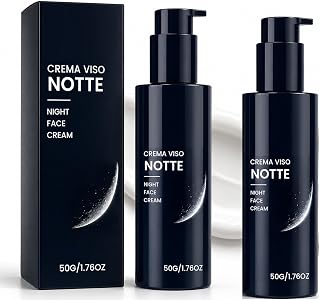 2Pcs Serlino Lab Anti-Age Night Face Cream for Men, | Overnight Moisturizer with Hyaluronic Acid & Olive Oil for Smoother, Firmer-Looking Skin.