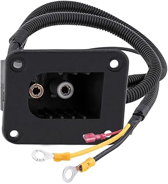 Roykaw Golf Cart Powerwise Charger Receptacle with Harness and Reed Switch for EZGO 36 Volts TXT & Medalist with DCS or PDS Electric Golf Cart, OEM# 73051G29