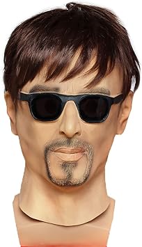 Young Man Realistic Silicone Mask Face Human with Hair Soft Cosplay Latex Props Latex Face Cover Halloween