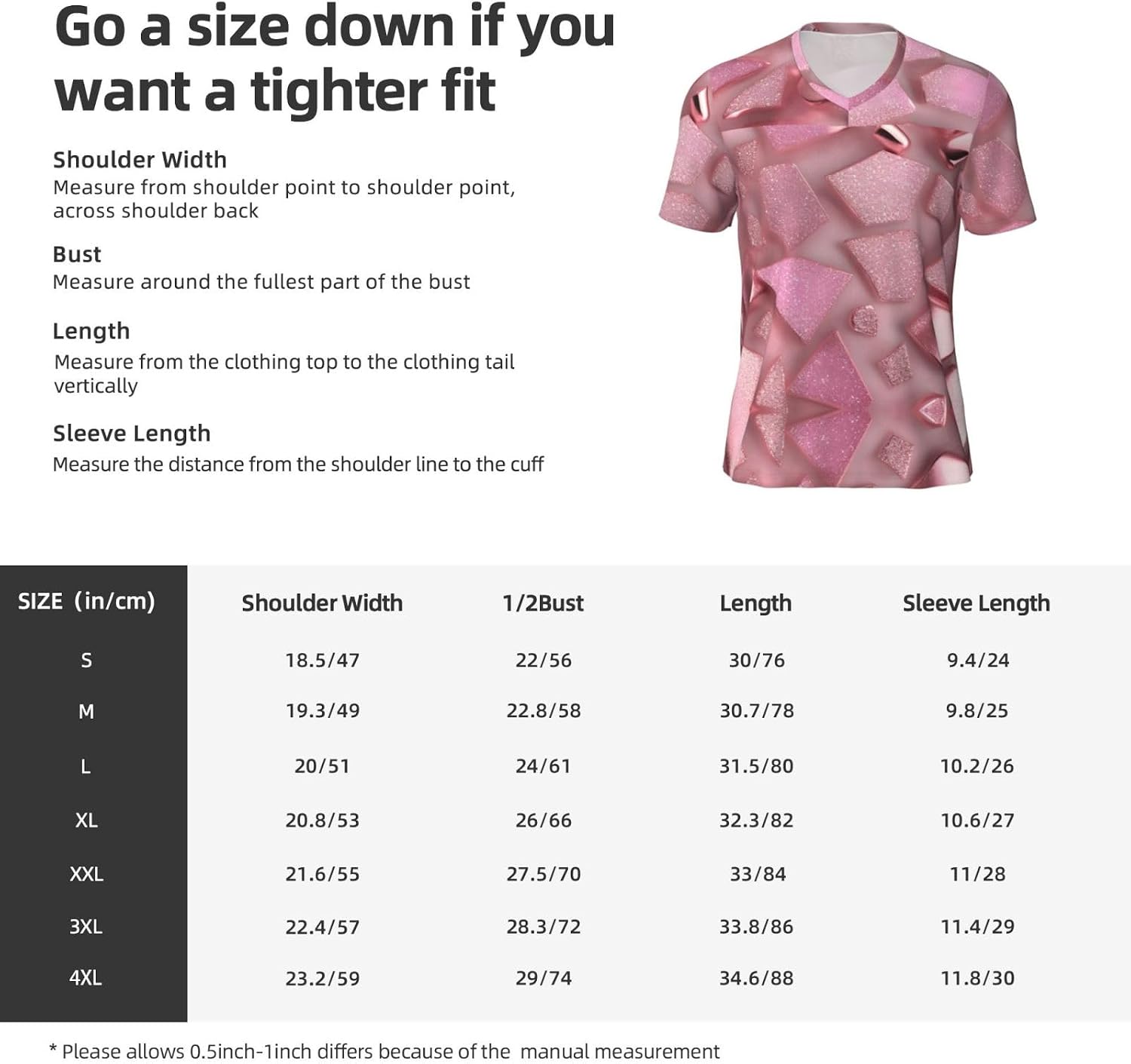 Rose Gold Faux Glitter Rugby Football Jersey for Men, Comfortable V-Neck Loose Fit Top for Team Sports Athletics