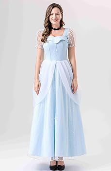 シンデレラ コスプレドレス 水色 フリーサイズ 高品製 シンデレラ